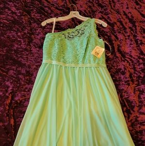 Mint Green David's Bridal Formal gown